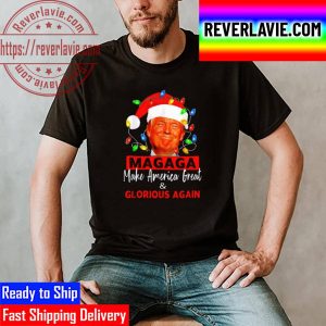 Trump 2024 Magaga Make America Great And Glorious Again Christmas Lights Unisex T-Shirt
