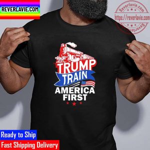 Trump Train America First American Flag Trump President Unisex T-Shirt