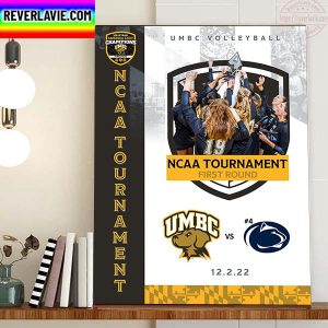 UMBC Volleyball NCAA Tournament First Round Home Decor Poster Canvas