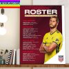 Uruguay 2022 FIFA World Cup Squad Home Decor Poster Canvas