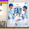 Vinnie Pasquantino And Nicky Lopez For Team Italy In World Baseball Classic 2023 Home Decor Poster Canvas