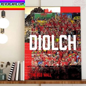 Wales Football Team Diolch The Red Wall Home Decor Poster Canvas