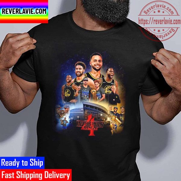 Warriors 4 Rings Mix Stranger Things Champions 2022 Golden State Warriors Unisex T-Shirt