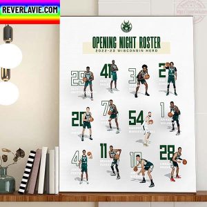 Wisconsin Herd Opening Night Roster 2022 2023 Home Decor Poster Canvas