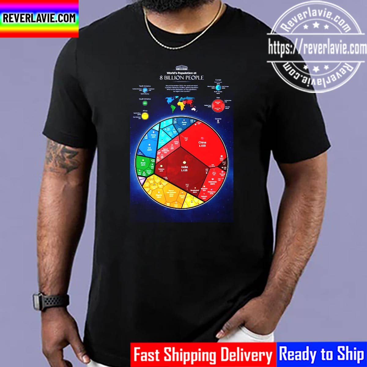 World Population 8 Billion People 2022 Unisex T-Shirt World Population 8 Billion People 2022 Unisex T-Shirt