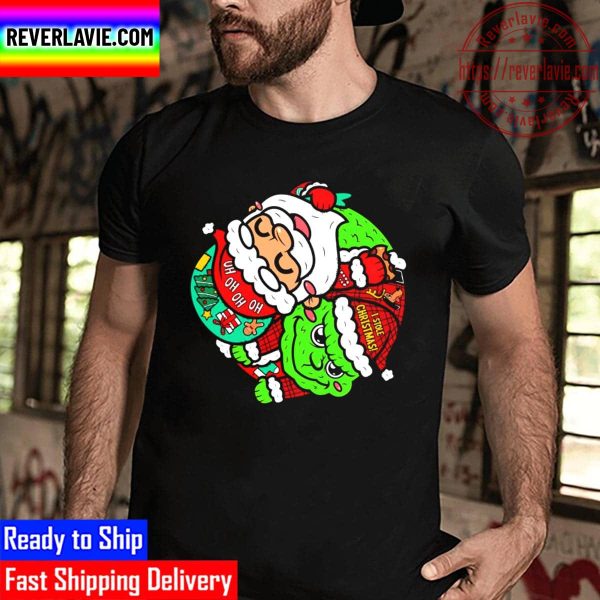 Yin and Yang Grinch Santa Claus I stole Christmas 2022 Unisex T-Shirt
