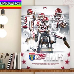 2022 AutoZone Liberty Bowl Champions Are Arkansas Razorback Football Home Decor Poster Canvas
