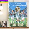 2022 FIFA World Cup Champions Are Argentina Football Team Home Decor Poster Canvas