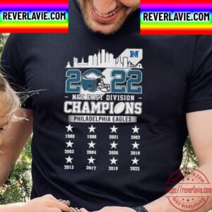 2022 NFC East Champions Philadelphia Eagles Skyline Unisex T-Shirt
