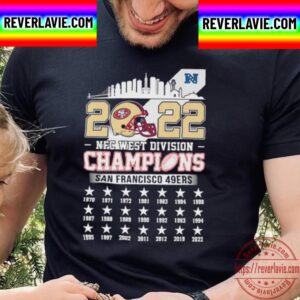 2022 NFC West Division Champions San Francisco 49ers Skyline Unisex T-Shirt