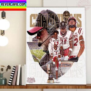 2022 Quick Lane Bowl Champions Are New Mexico State Football Home Decor Poster Canvas