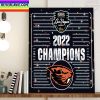2022 SRS Distribution Las Vegas Bowl Champions Are Oregon State Football Champs Home Decor Poster Canvas