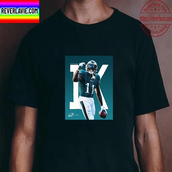 A J Brown Reaches 1K Receiving Yards Philadelphia Eagles NFL Unisex T-Shirt A J Brown Reaches 1K Receiving Yards Philadelphia Eagles NFL Unisex T-Shirt