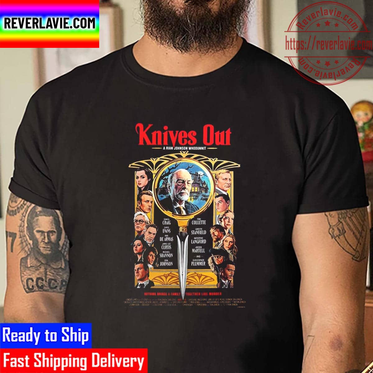 A Rian Johnson Whodunnit Knives Out Cast Characters Unisex T-Shirt A Rian Johnson Whodunnit Knives Out Cast Characters Unisex T-Shirt