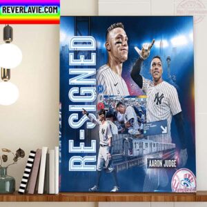 Aaron Judge Re-Signed New York Yankees MLB Home Decor Poster Canvas