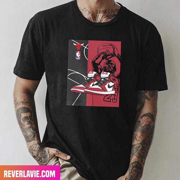 Air Jordan 1 Retro Chicago Bulls Style T-Shirt Air Jordan 1 Retro Chicago Bulls Style T-Shirt
