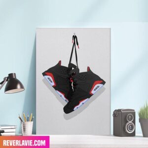 Air Jordan Retro VI Infrared 2007 Home Decor Canvas-Poster
