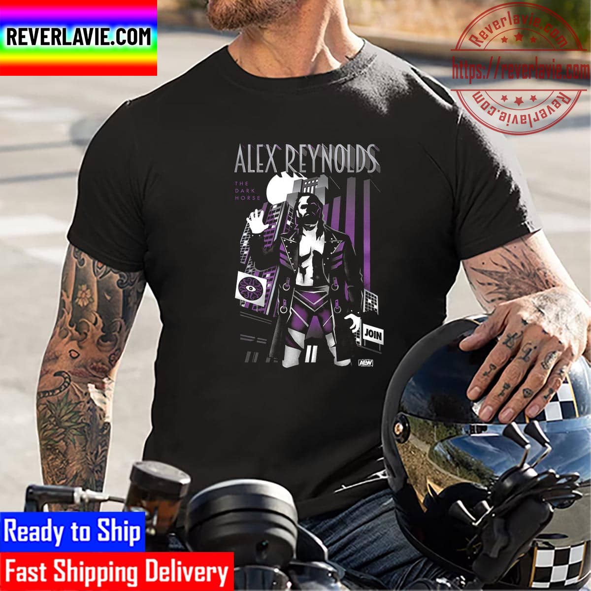 All Elite Wrestling AEW Alex Reynolds The Dark Horse Unisex T-Shirt All Elite Wrestling AEW Alex Reynolds The Dark Horse Unisex T-Shirt