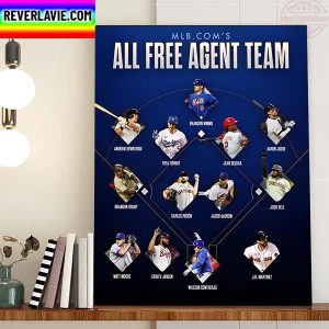All Free Agent Team In MLB Home Decor Poster Canvas
