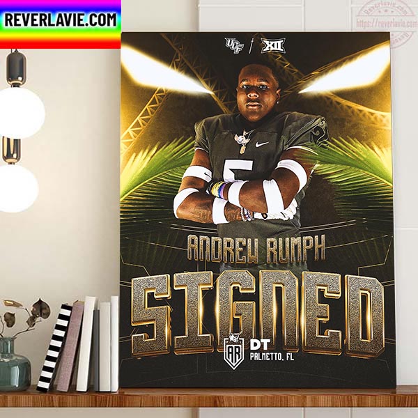 Andrew Rumph Signed UCF Knights Football Home Decor Poster Canvas Andrew Rumph Signed UCF Knights Football Home Decor Poster Canvas