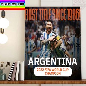 Argentina 2022 FIFA World Cup Champions Home Decor Poster Canvas