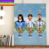 Argentina Are Champions World Cup 1978 1986 2022 Home Decor Poster Canvas