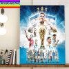 Argentina Champions FIFA World Cup Qatar 2022 Home Decor Poster Canvas