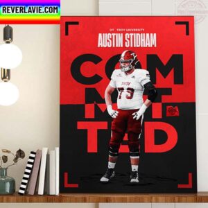 Austin Stidham Committed Troy Trojans Football Home Decor Poster Canvas