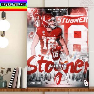 Austin Stogner Tight End At The University Of Oklahoma Home Decor Poster Canvas