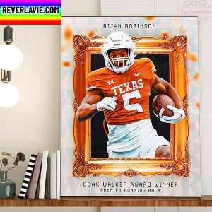 Bijan Robinson Is The 2022 Doak Walker Award Winner Premier Running Back Home Decor Poster Canvas