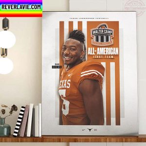 Bijan Robinson Walter Camp All America First Team Home Decor Poster Canvas
