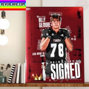 Billy Gilmore Signed Troy Trojans Football Home Decor Poster Canvas