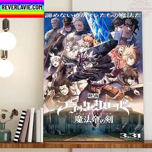 Black Clover Sword Of The Wizard King Movie New Key Visual Home Decor Poster Canvas