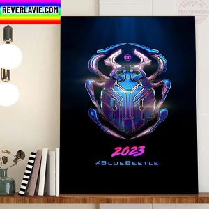 Blue Beetle First Official Teaser Poster Home Decor Poster Canvas