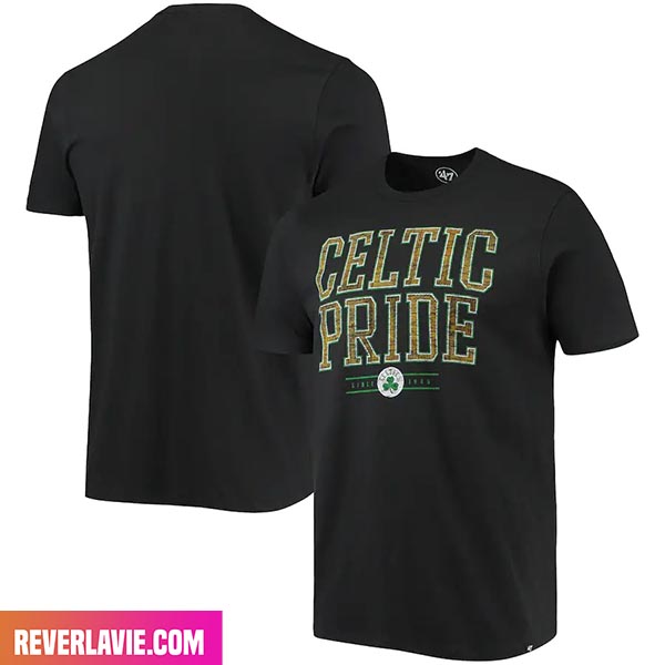 Boston Celtics '47 Black Hometown Regional Celtic Pride Style T-Shirt Boston Celtics '47 Black Hometown Regional Celtic Pride Style T-Shirt