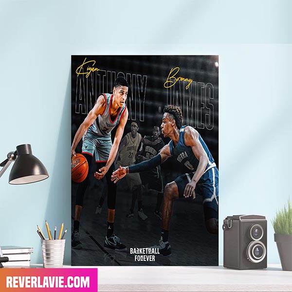 Bronny James And Kiyan Anthony Will Face Each Other In A Nationally Televised Game Home Decor Canvas Bronny James And Kiyan Anthony Will Face Each Other In A Nationally Televised Game Home Decor Canvas