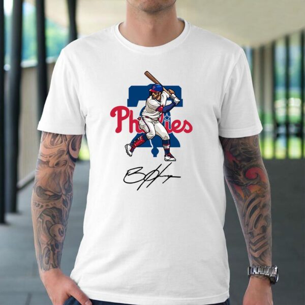 Bryce Harper Philadelphia Phillies MLB Player Signatures Fashion T-Shirt