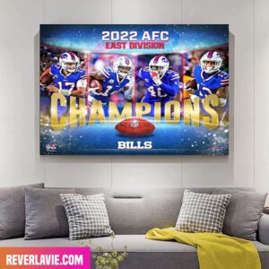 Buffalo Bills Fanatics Authentic 2022 AFC East Division Champions Home Decor Canvas-Poster