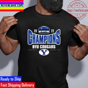 Byu Cougars 2022 New Mexico Bowl Champions Unisex T-Shirt