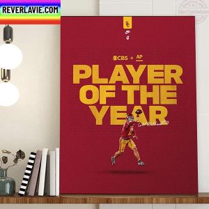 Caleb Williams Is CBS And AP Player Of The Year With USC Football Home Decor Poster Canvas