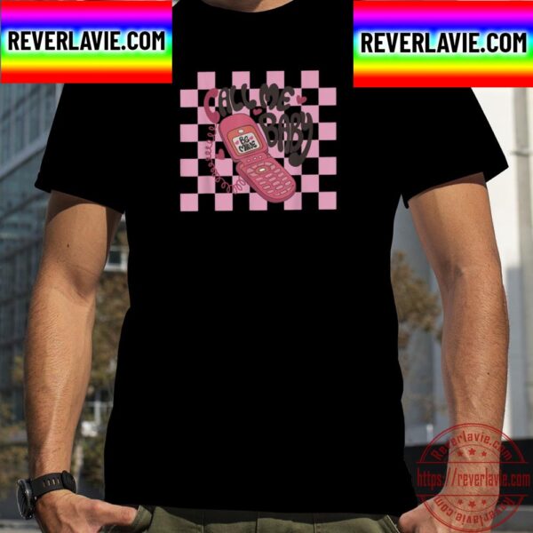 Call Me Valentine Baby Phone Checkered Unisex T-Shirt