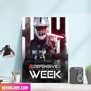 Chandler Jones Las Vegas Raiders Is The AFC Defensive Player Of The Week Decor Poster