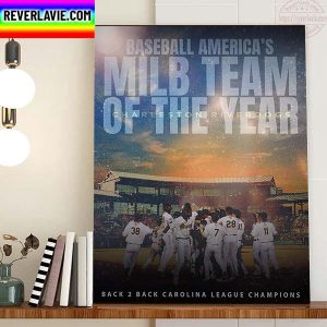 Charleston RiverDogs Are Baseball America MILB Team Of The Year Home Decor Poster Canvas