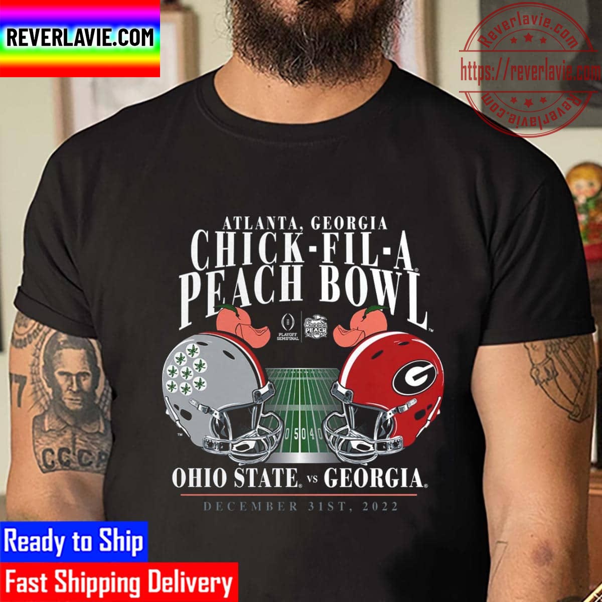 Chick Fil A Peach Bowl Champs Ohio State Vs Georgia Unisex T-Shirt Chick Fil A Peach Bowl Champs Ohio State Vs Georgia Unisex T-Shirt