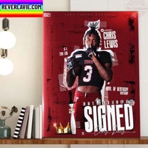 Chris Lewis Signed Troy Trojans Football Home Decor Poster Canvas