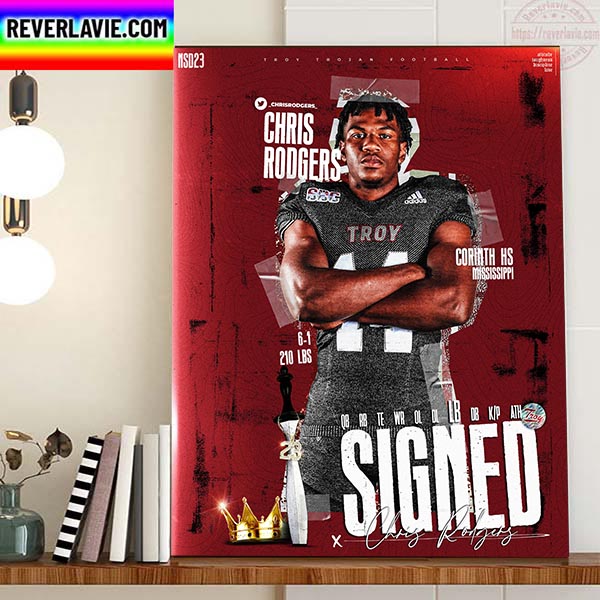 Chris Rodgers Signed Troy Trojans Football Home Decor Poster Canvas Chris Rodgers Signed Troy Trojans Football Home Decor Poster Canvas