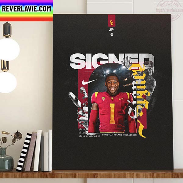 Christian Roland Wallace Signed USC Trojans Football Home Decor Poster Canvas Christian Roland Wallace Signed USC Trojans Football Home Decor Poster Canvas