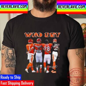Cincinnati Bengals Who Dey Chase Mixon Signatures 2023 Unisex T-Shirt