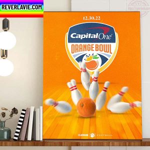 Clemson Football Orange Vs Orange In The Capital One Orange Bowl Home Decor Poster Canvas