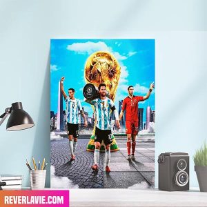 Congratulations Argentina Team To Become A Champions Of FIFA World Cup 2022 Home Decorations Canvas-Poster